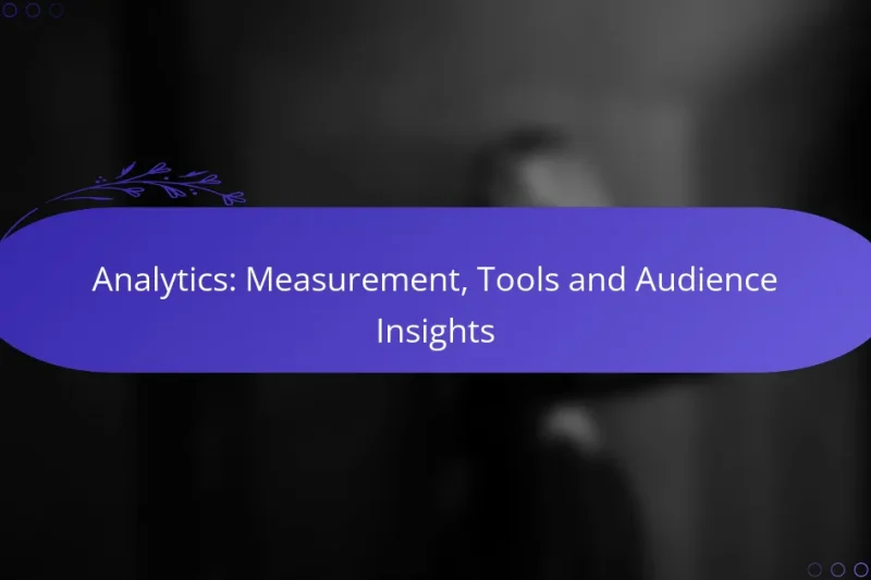 Analytics: Measurement, Tools and Audience Insights