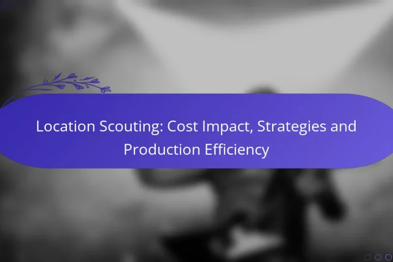 Location Scouting: Cost Impact, Strategies and Production Efficiency