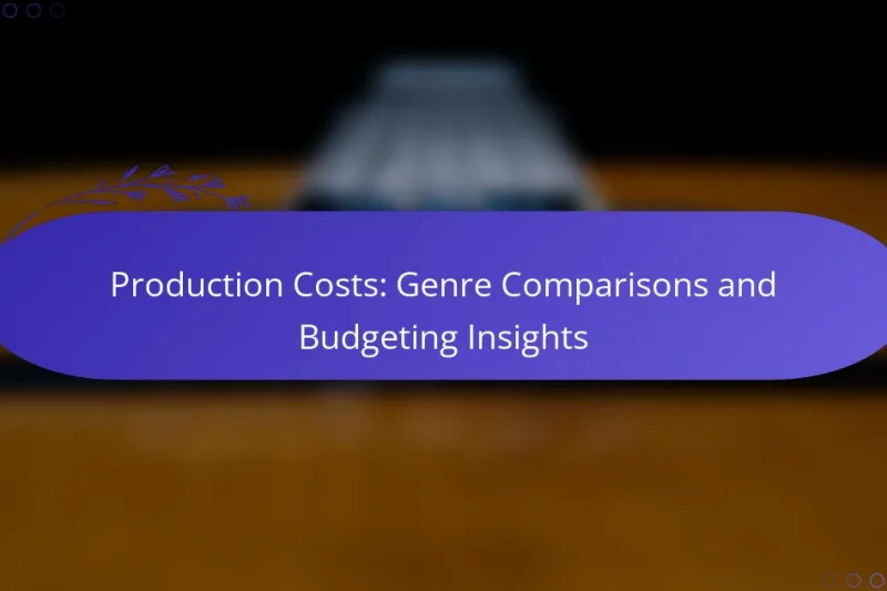 Production Costs: Genre Comparisons and Budgeting Insights