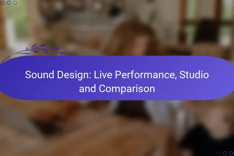 Sound Design: Live Performance, Studio and Comparison