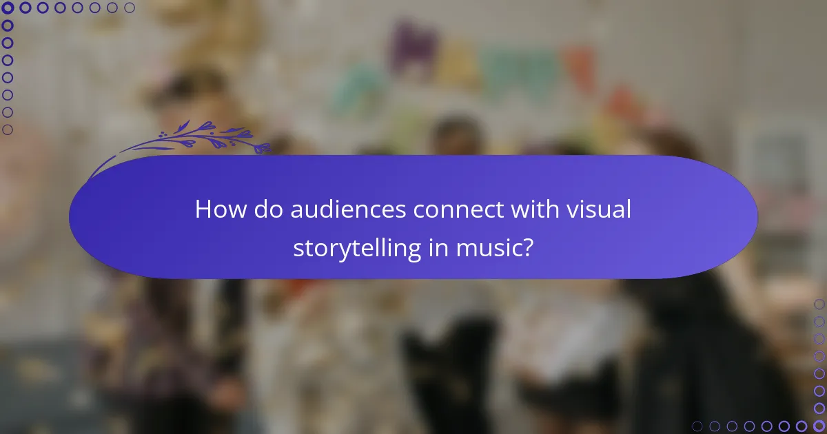 How do audiences connect with visual storytelling in music?