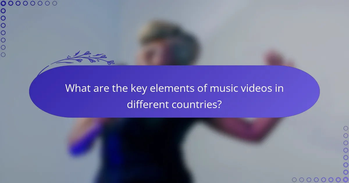 What are the key elements of music videos in different countries?
